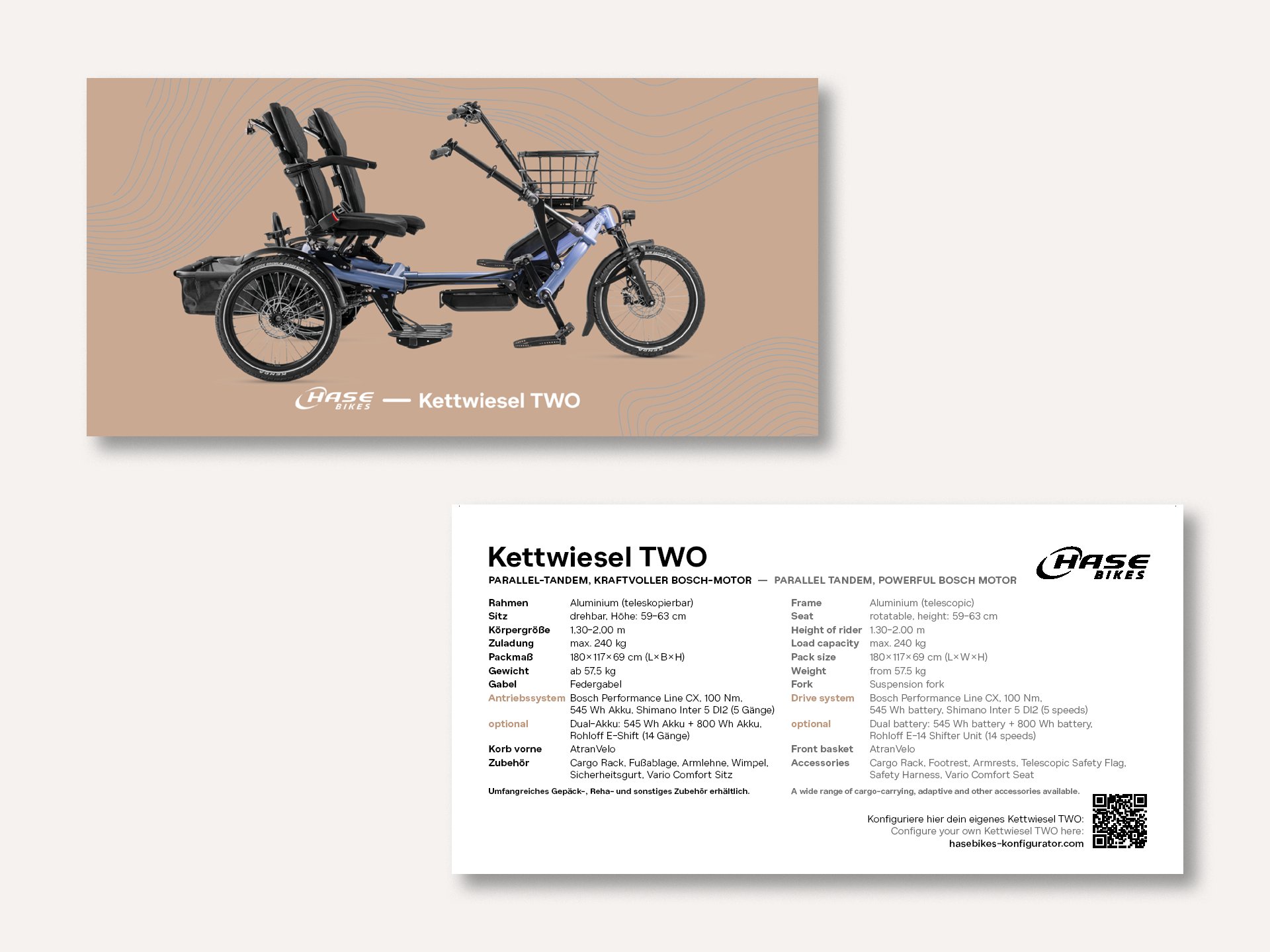 Postkarte Kettwiesel TWO – 20 Stück