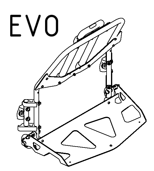 Roller Rack / Trolley avec poignée télescopique / fond relevable / charge max. 25 kg / KW
